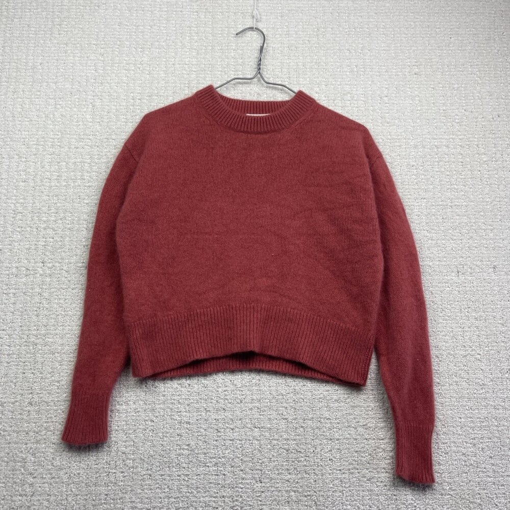 Aritzia Wilfred Soft Red Knit Sweater Jumper Women Sz XS 100% Cashmere Casual